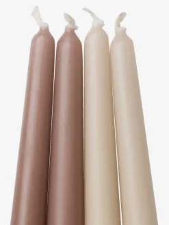 HEINOBougie HEINO H25cm beige/brun 4pcs/pqt
