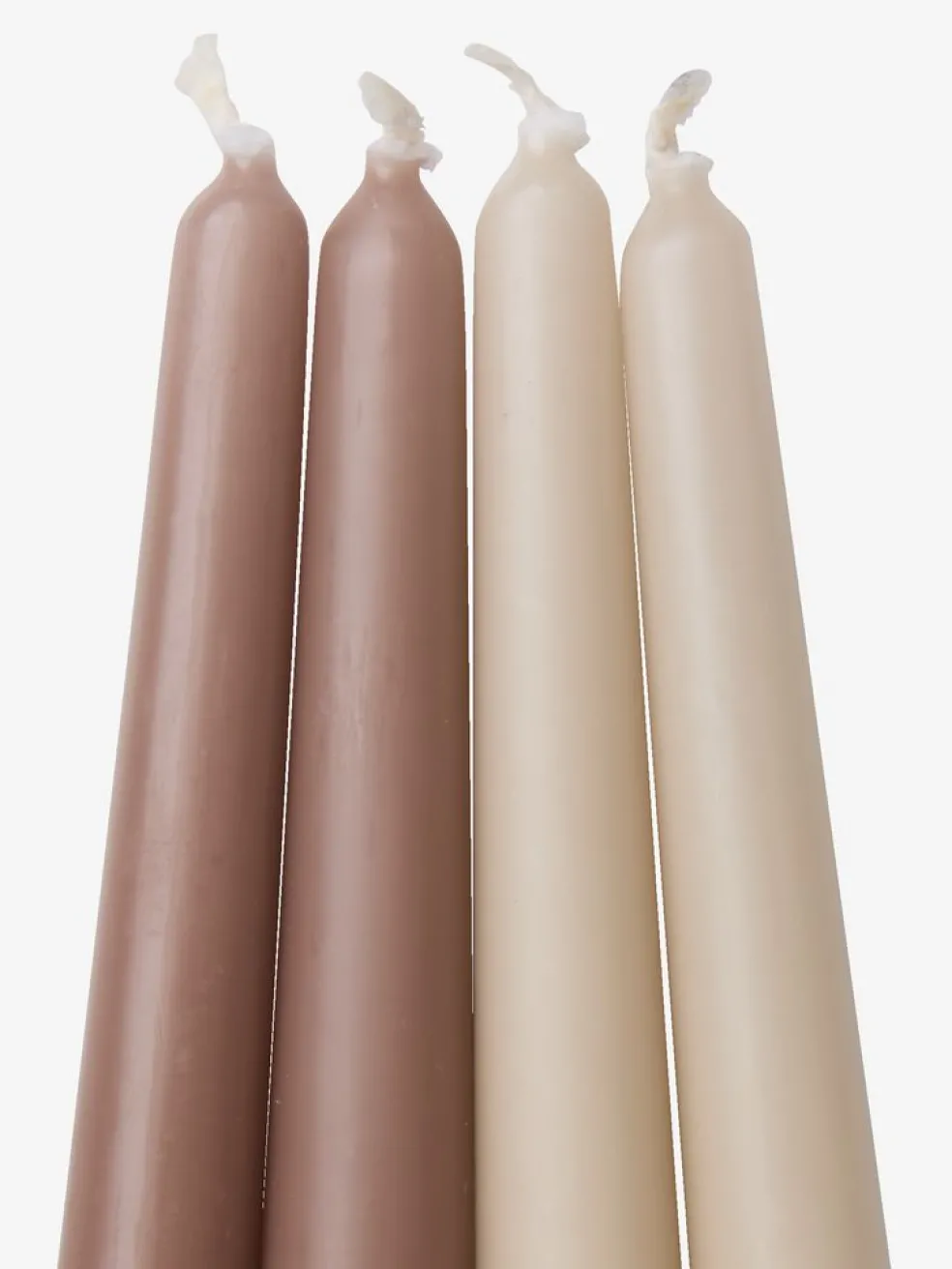HEINOBougie HEINO H25cm beige/brun 4pcs/pqt