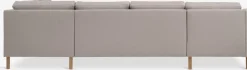 HELLERUPCanapé d'angle HELLERUP droit tissu beige/chêne