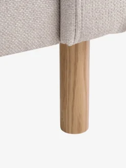 HELLERUPCanapé HELLERUP méridienne tissu beige/chêne