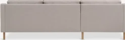 HELLERUPCanapé HELLERUP méridienne tissu beige/chêne