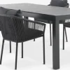 HESTEHAVE + GILJAHESTEHAVE L205/275 table noir + 4 GILJA chaises gris