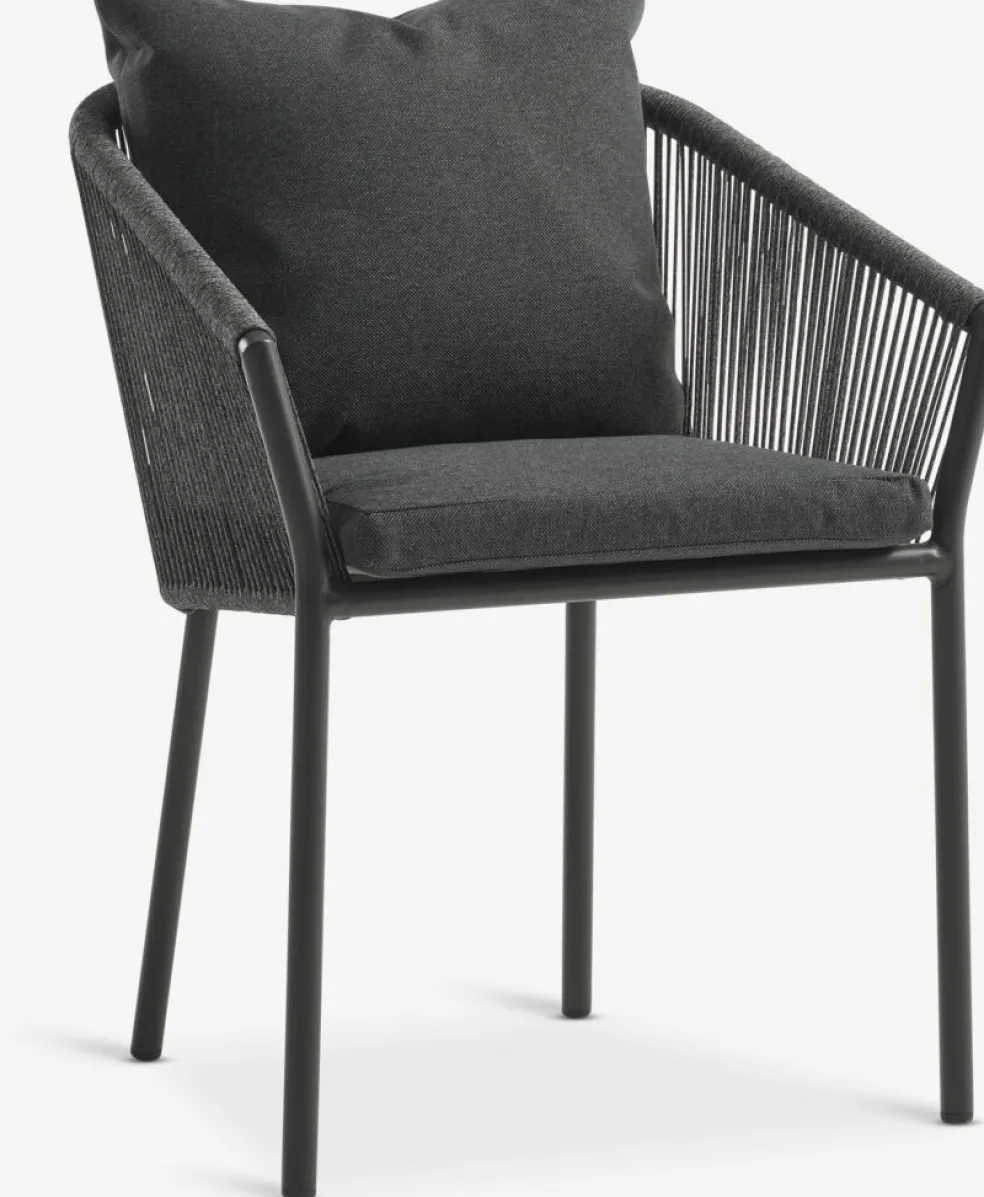 HESTEHAVE + GILJAHESTEHAVE L205/275 table noir + 4 GILJA chaises gris