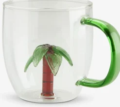 HILMERTasse HILMER Ø8xH9cm 32cl verre a/palmier