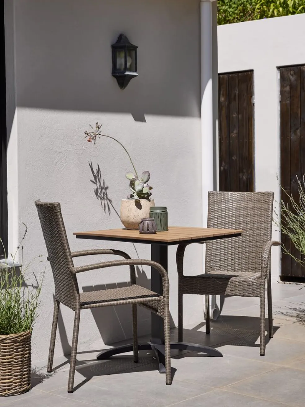 HOBRO + GUDHJEMTHY L60 table + 2 GUDHJEM chaises naturel