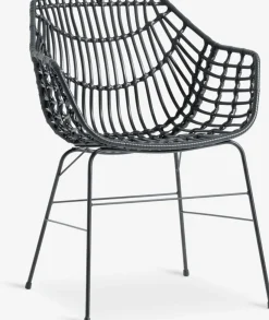 HOBRO + ILDERHUSEHOBRO L70 table gris + 2 ILDERHUSE chaises noir