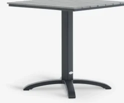 HOBRO + ILDERHUSEHOBRO L70 table gris + 2 ILDERHUSE chaises noir