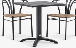 HOBRO + TAGMARKHOBRO L70 table + 2 TAGMARK chaises noir