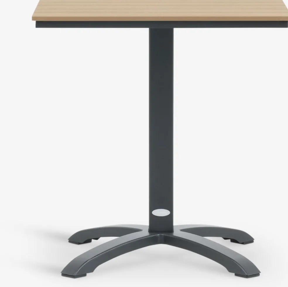 HOBRO + TAGMARKHOBRO L70 table naturel + 2 TAGMARK chaises noir