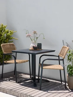 HOBROTable bistrot HOBRO l70xL70 noir