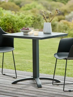 HOBROTable bistrot HOBRO l70xL70 noir