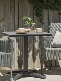 HOBROTable bistrot HOBRO l70xL70 gris