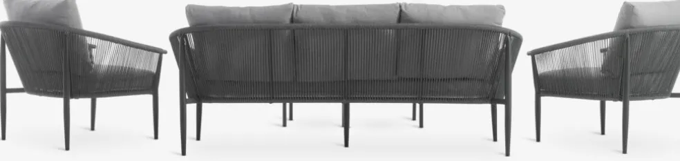 HOLMESTRANDEnsemble lounge HOLMESTRAND 5 personnes gris