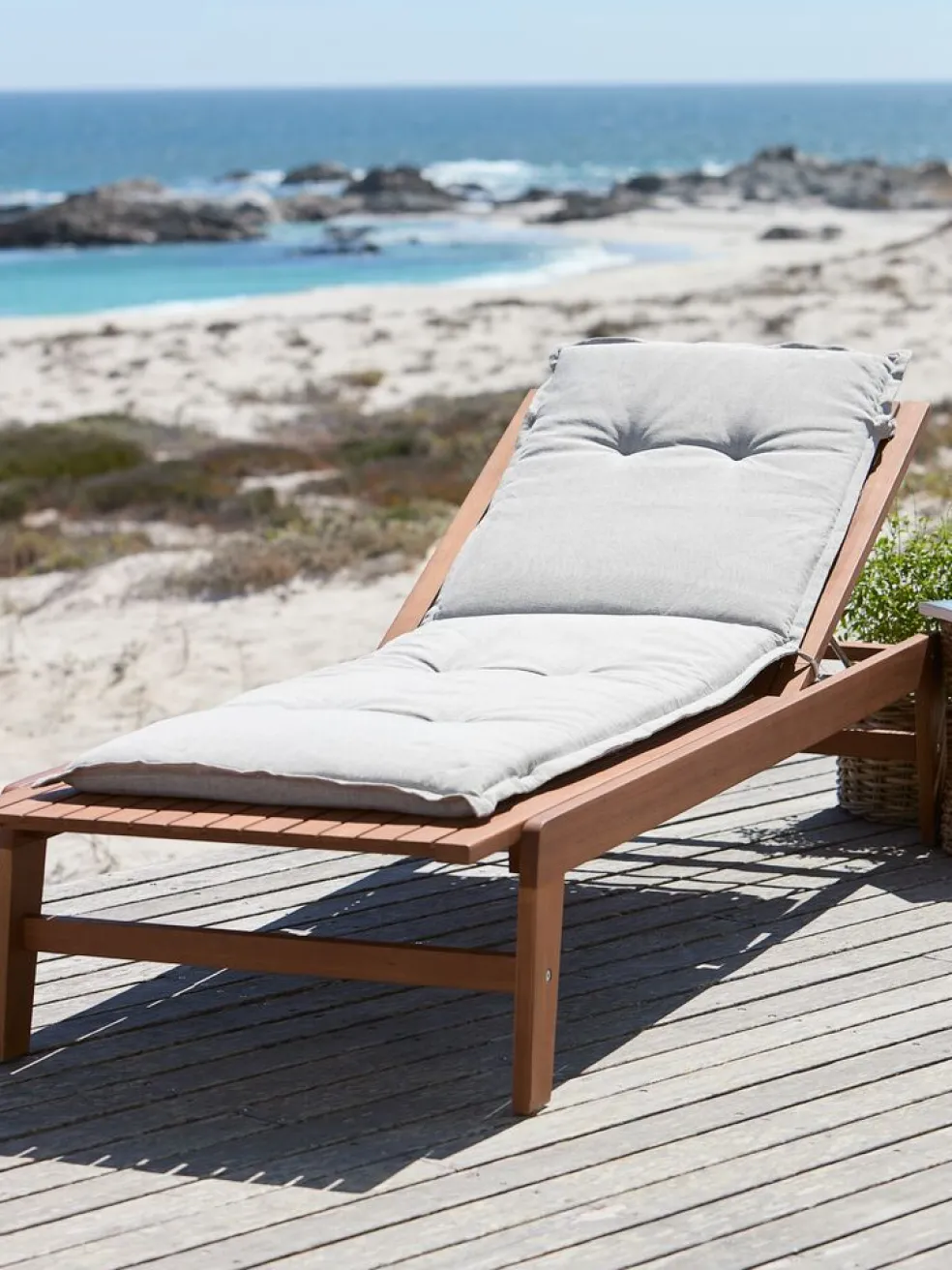 HOPBALLECoussin de jardin pour bain de soleil HOPBALLE gris clair