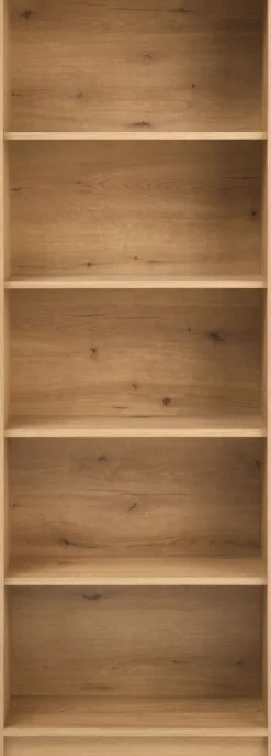 HORSENSBibliothèque HORSENS 5 tablettes larges coloris chêne chaud