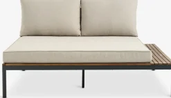 HOUModule lounge HOU méridienne 2 personnes bois d'acacia