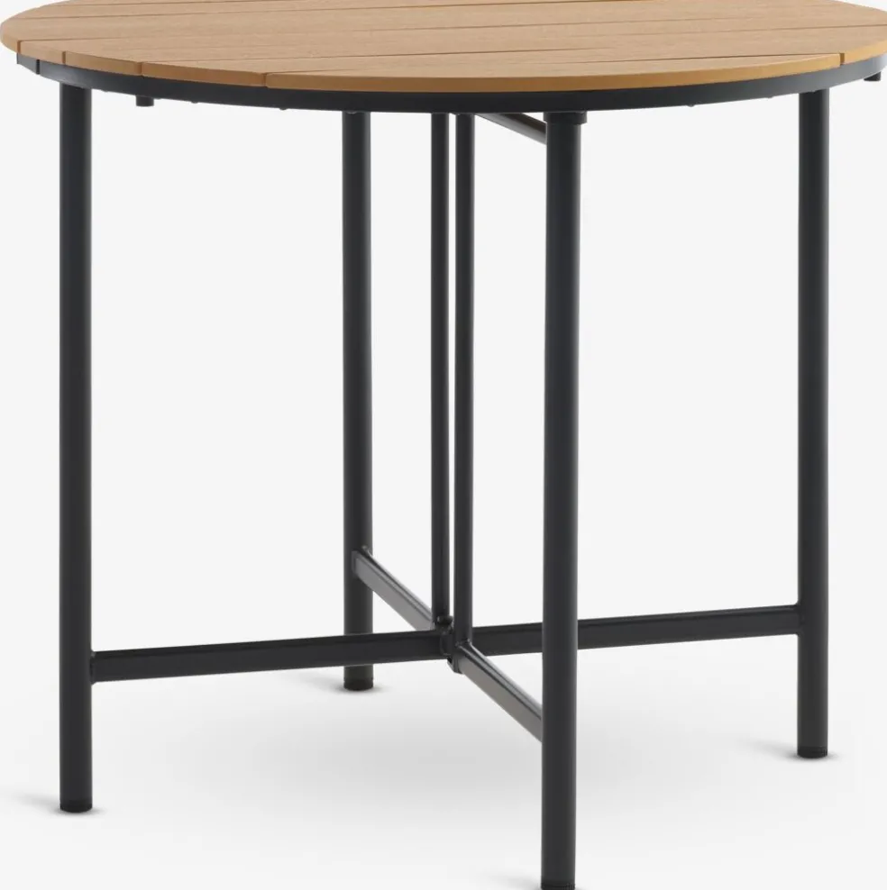 HOVVIG + HAGLEBUHOVVIG L10/90 table naturel + 2 HAGLEBU chaises noir