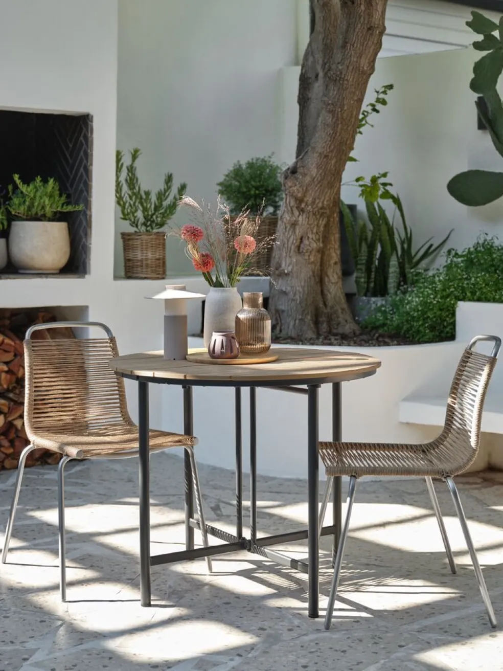HOVVIGTable de jardin HOVVIG Ø90xL18/90 naturel