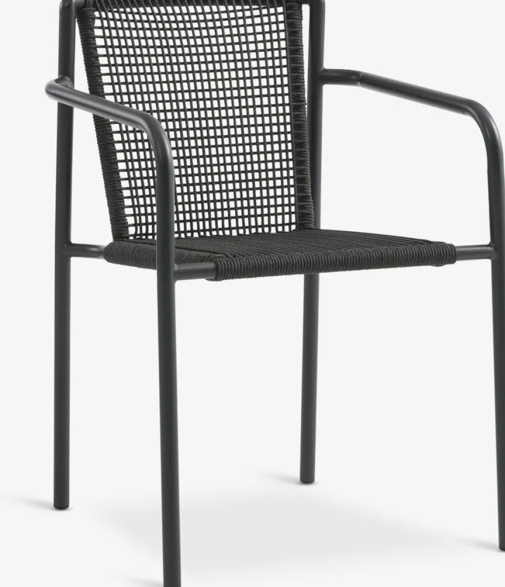 HSTEHAVE + KRISTIANSTADHESTEHAVE L205/275 table noir + 4 KRISTIANSTAD chaises vert
