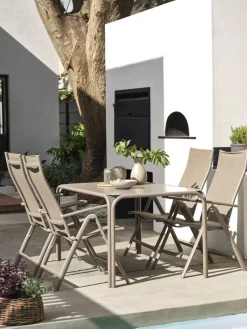 HURDALChaise inclinable HURDAL sable foncé