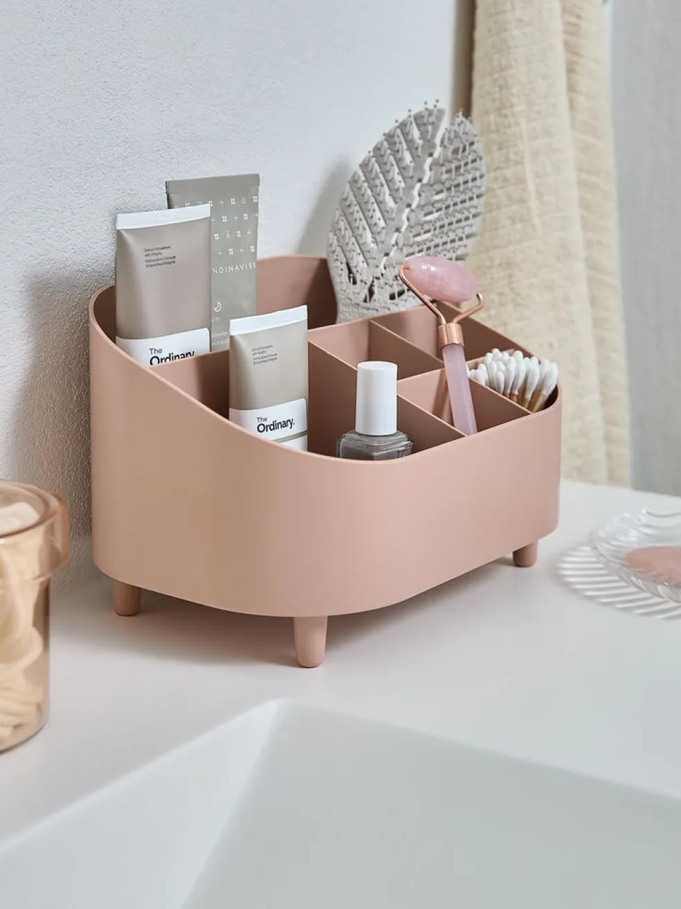 HUSUMBoîte de rangement HUSUM l22xL16xH14cm rose
