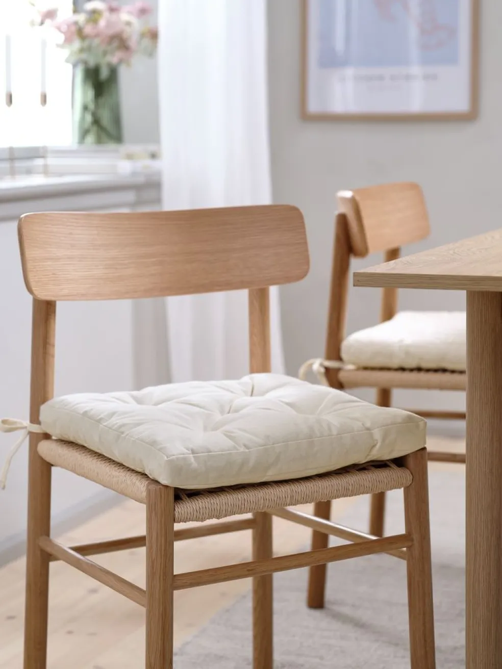 HVITLYNGCoussin de chaise HVITLYNG 40x40x4 naturel