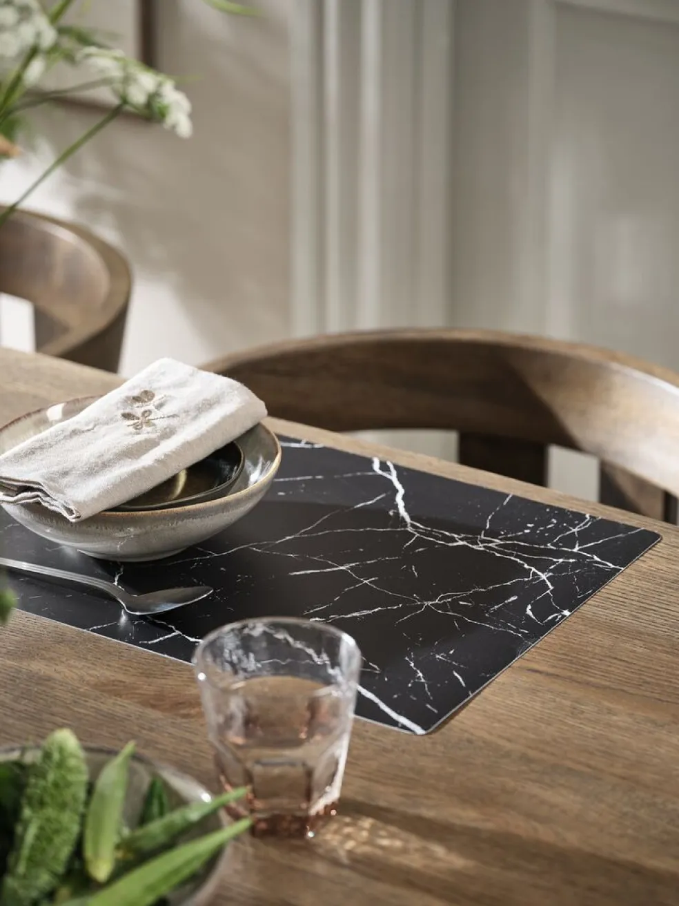 HVITROTSet de table HVITROT 33x42 marbre noir