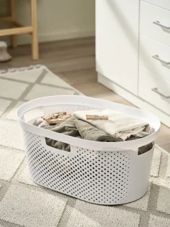 INFINITYPanier à linge INFINITY l59xL38xH27cm blanc