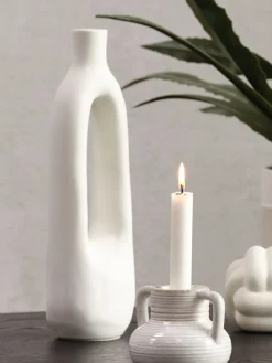 INGEMARVase INGEMAR l10xL8xH34cm blanc