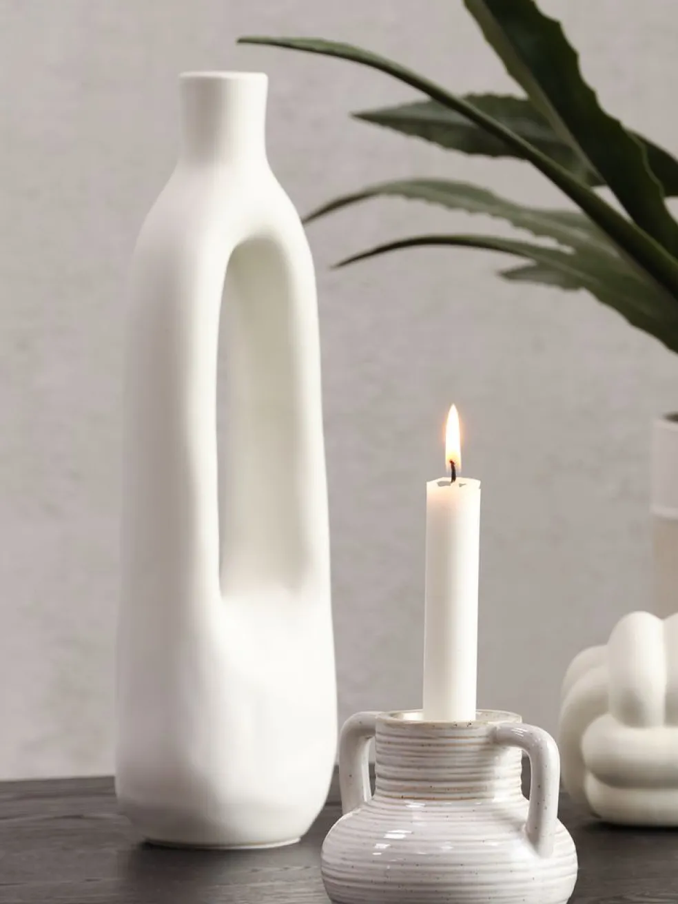 INGEMARVase INGEMAR l10xL8xH34cm blanc