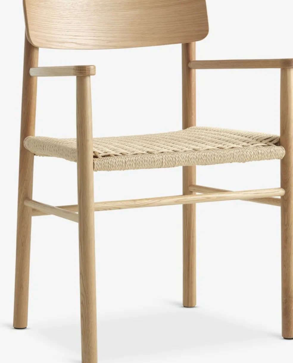 ISLEVChaise ISLEV a/accoudoirs chêne naturel