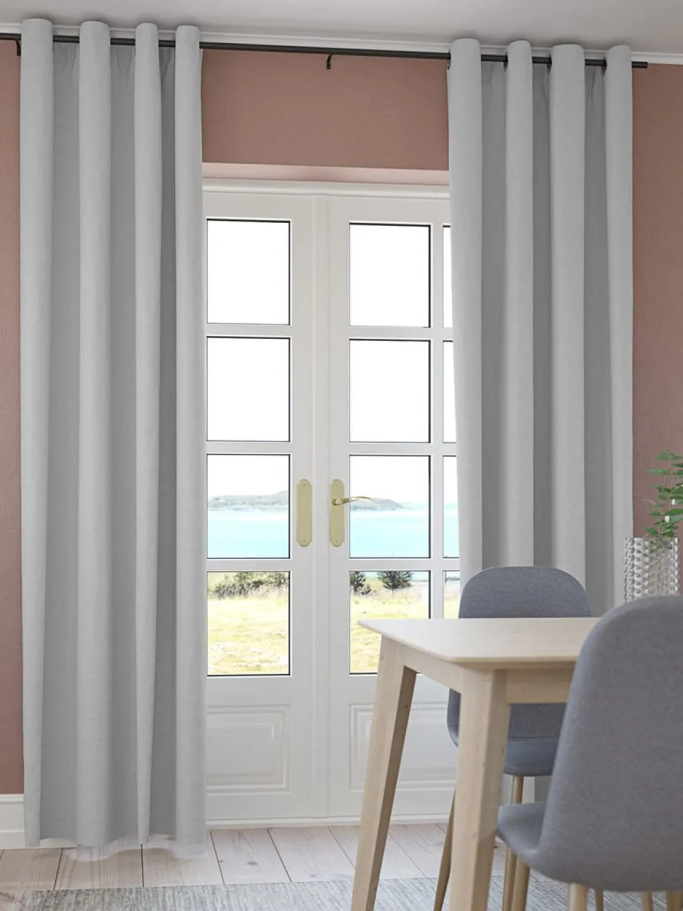 ISTERENRideau ISTEREN 1x140x300 gris clair