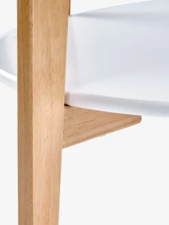 JEGINDTable basse JEGIND Ø80 1 tablette blanc/coloris chêne nat.