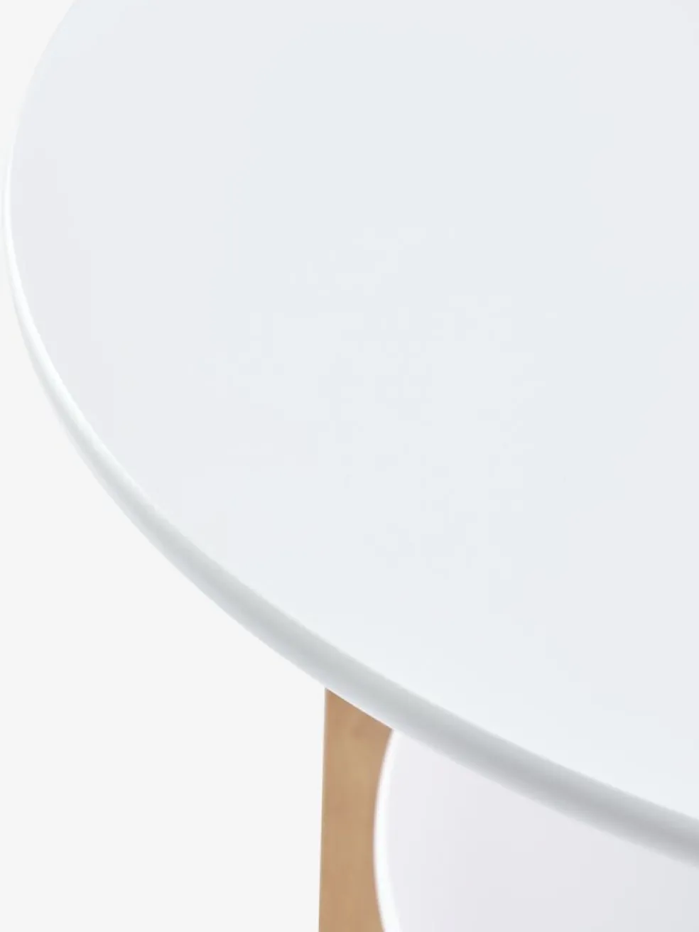 JEGINDTable basse JEGIND Ø80 1 tablette blanc/coloris chêne nat.