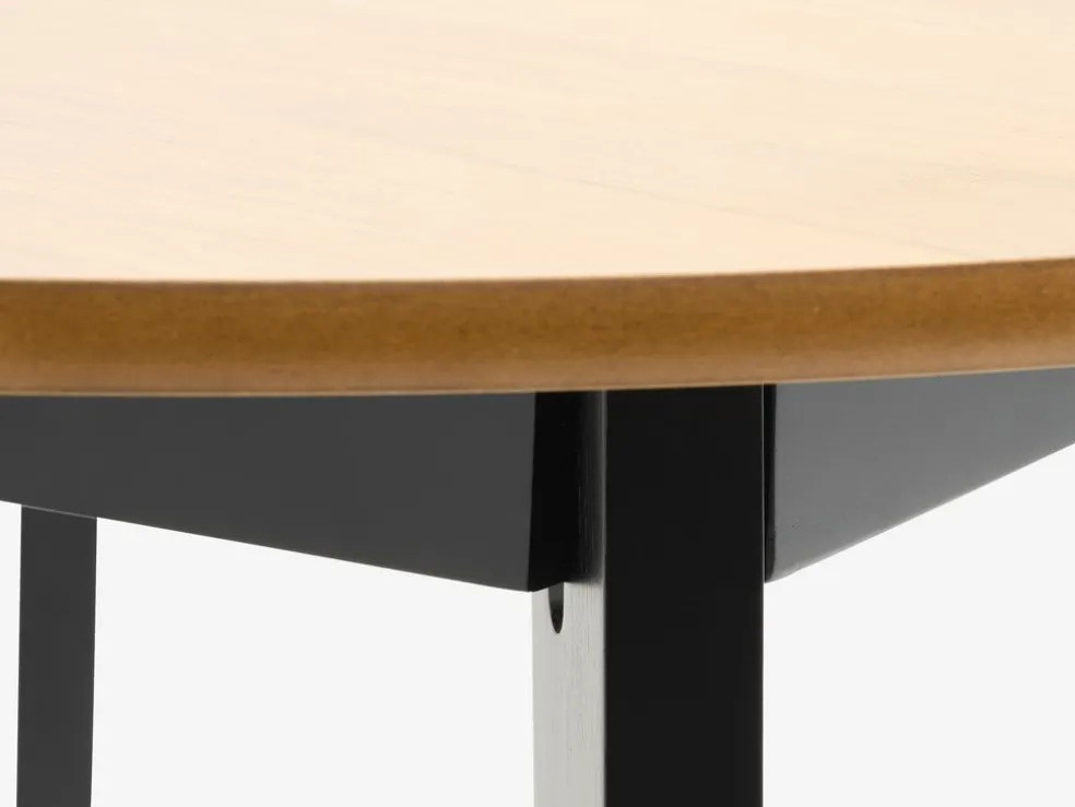JEGINDTable JEGIND Ø105 coloris chêne naturel/noir