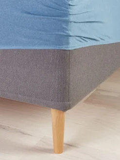 JENNYPlusDrap-housse Jersey JENNY 90x200x35 bleu