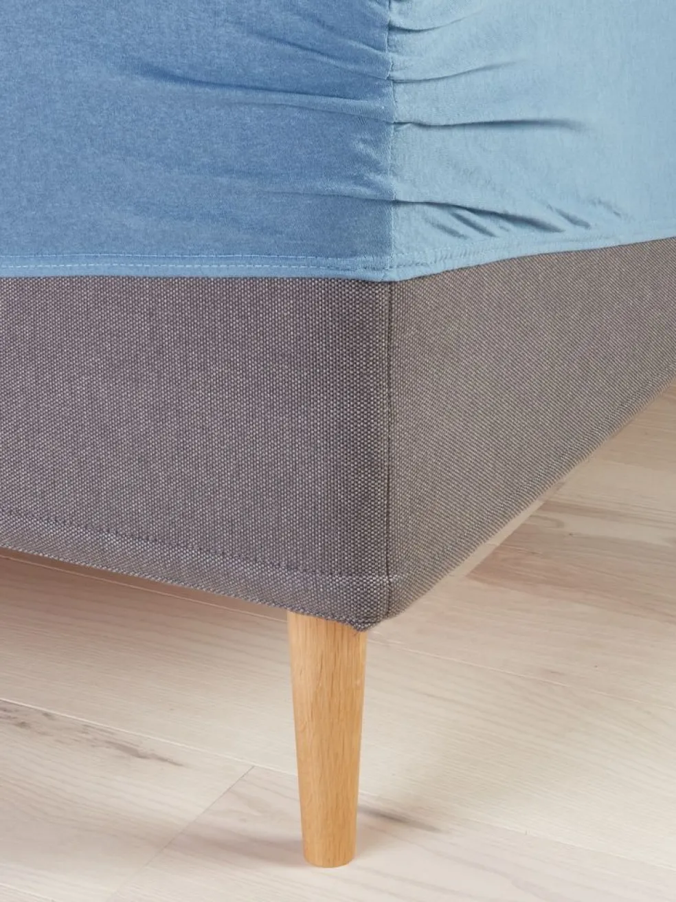 JENNYPlusDrap-housse Jersey JENNY 90x200x35 bleu