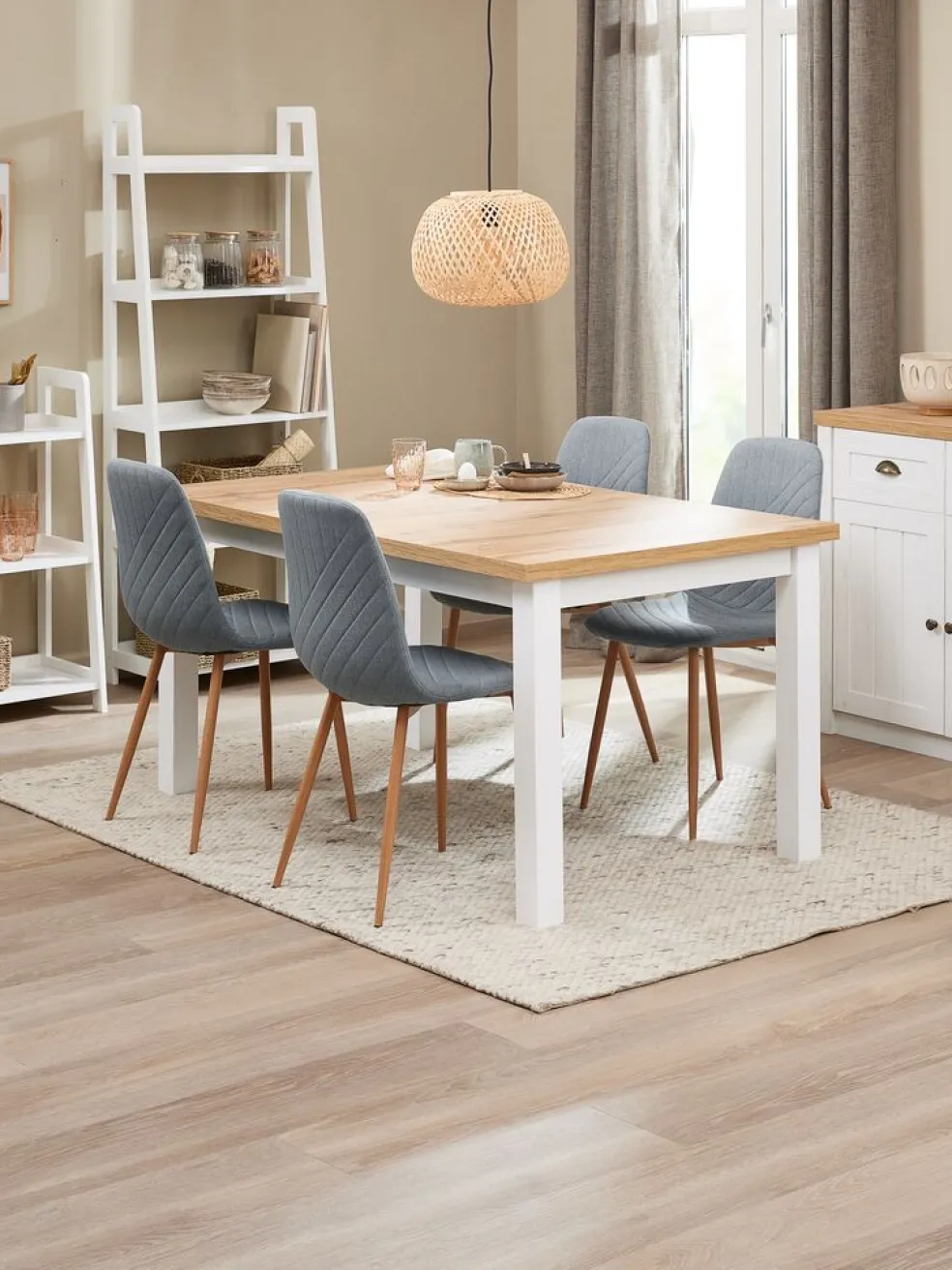 JONSTRUPChaise JONSTRUP bleu clair/coloris chêne naturel