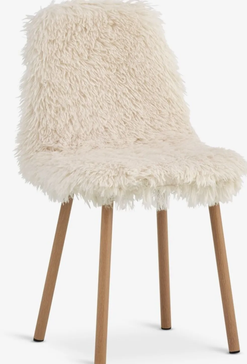 JONSTRUPChaise JONSTRUP tissu teddy blanc cassé/coloris chêne
