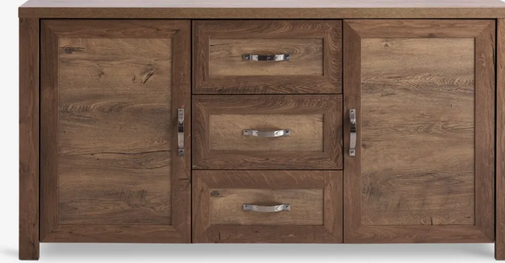 JUNGENBuffet JUNGEN 2 portes 3 tiroirs coloris chêne foncé