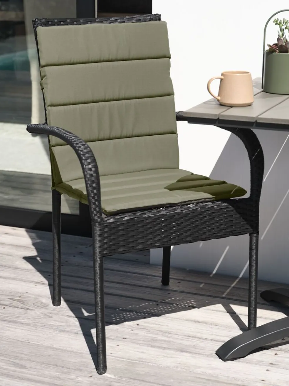 KALVMOSECoussin de jardin p/chaise dossier bas KALVMOSE vert olive