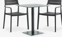 KAPPRUET + INGSTRUPKAPPRUET L65 table + 2 INGSTRUP chaises noir