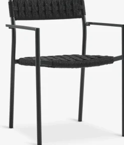 KAPPRUET + TRILLEVALLENKAPPRUET L65 table + 2 TRILLEVALLEN chaises noir