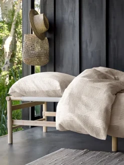 KARIPlusParure de lit Seersucker KARI 240x220 sable