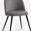 KOKKEDALChaise KOKKEDAL velours gris/noir