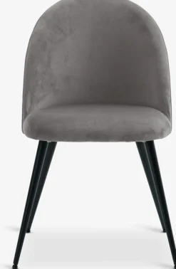 KOKKEDALChaise KOKKEDAL velours gris/noir