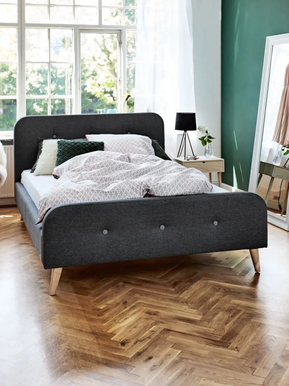 KONGSBERGCadre de lit KONGSBERG 140x200 gris