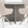 KRONDAL + ROSTRUPKRONDAL Ø110 table travertin + 4 ROSTRUP chaises beige