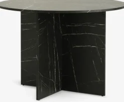 KRONDALTable KRONDAL Ø110 imitation marbre noir