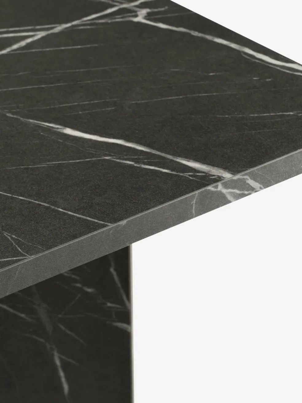 KRONDALTable KRONDAL 90x180 imitation marbre noir